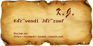 Kövesdi József névjegykártya