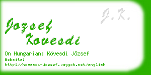 jozsef kovesdi business card