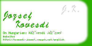 jozsef kovesdi business card